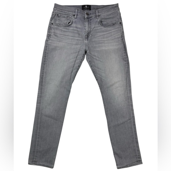 7 For All Man Kind Men’s “The Straight” Gray Wash Jeans | Size 34 - Picture 8 of 8